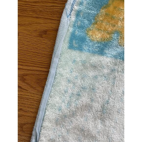 Vintage Colap Winnie the Pooh and Piglet Baby Blanket Blue Hunny Fleece Disney - Picture 6 of 12